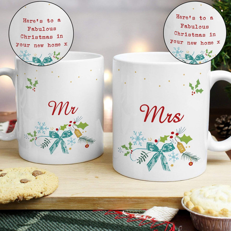 Personalised Memento Mugs Personalised Classic Christmas Mug Set