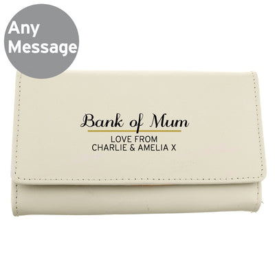 Personalised Memento Leather Personalised Classic Cream Leather Purse