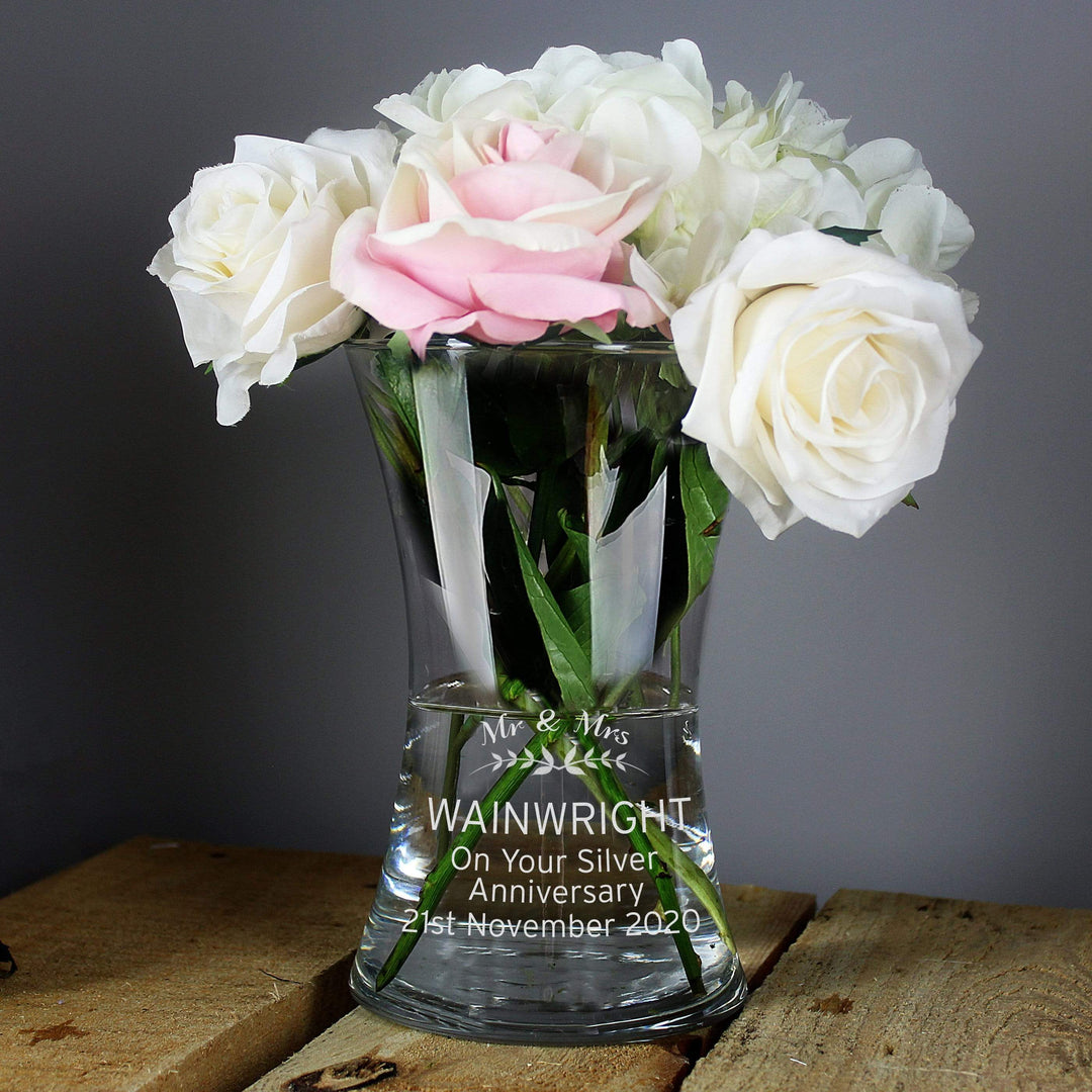 Personalised Memento Vases Personalised Classic Glass Vase