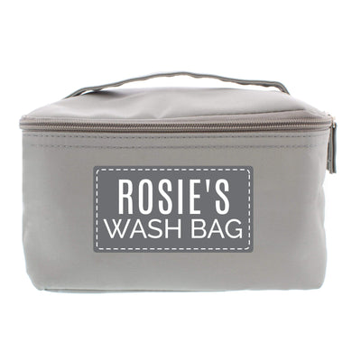 Personalised Memento Textiles Personalised Classic Grey Vanity Bag