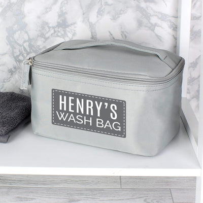 Personalised Memento Textiles Personalised Classic Grey Vanity Bag