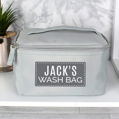 Personalised Memento Textiles Personalised Classic Grey Vanity Bag