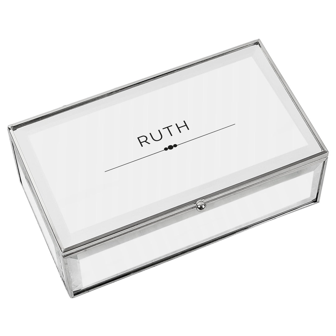 Personalised Memento Trinket, Jewellery &amp; Keepsake Boxes Personalised Classic Mirrored Jewellery Box