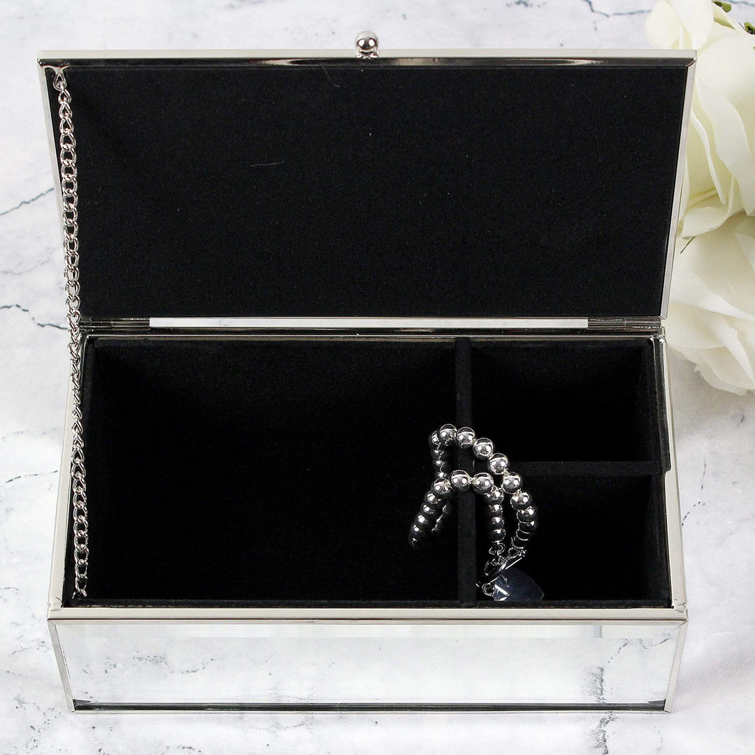 Personalised Memento Trinket, Jewellery &amp; Keepsake Boxes Personalised Classic Mirrored Jewellery Box