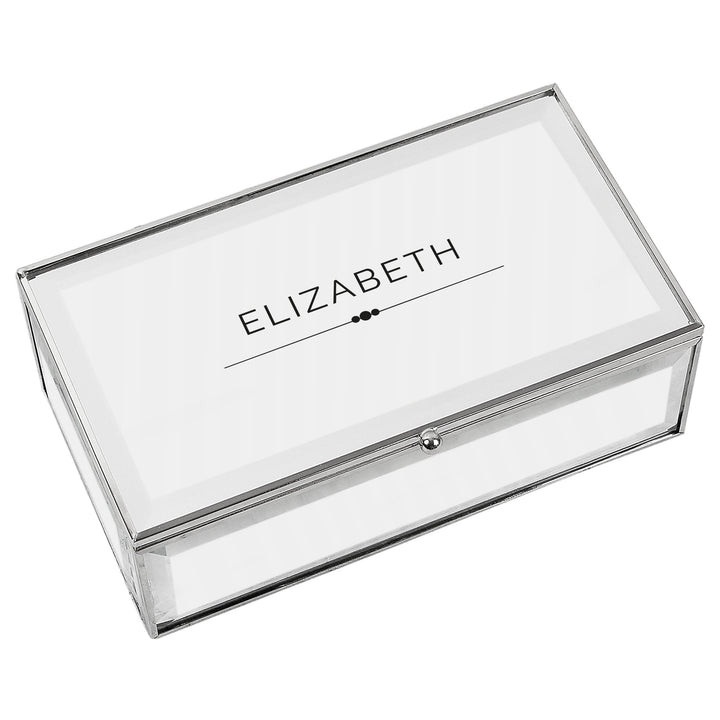 Personalised Memento Trinket, Jewellery &amp; Keepsake Boxes Personalised Classic Mirrored Jewellery Box