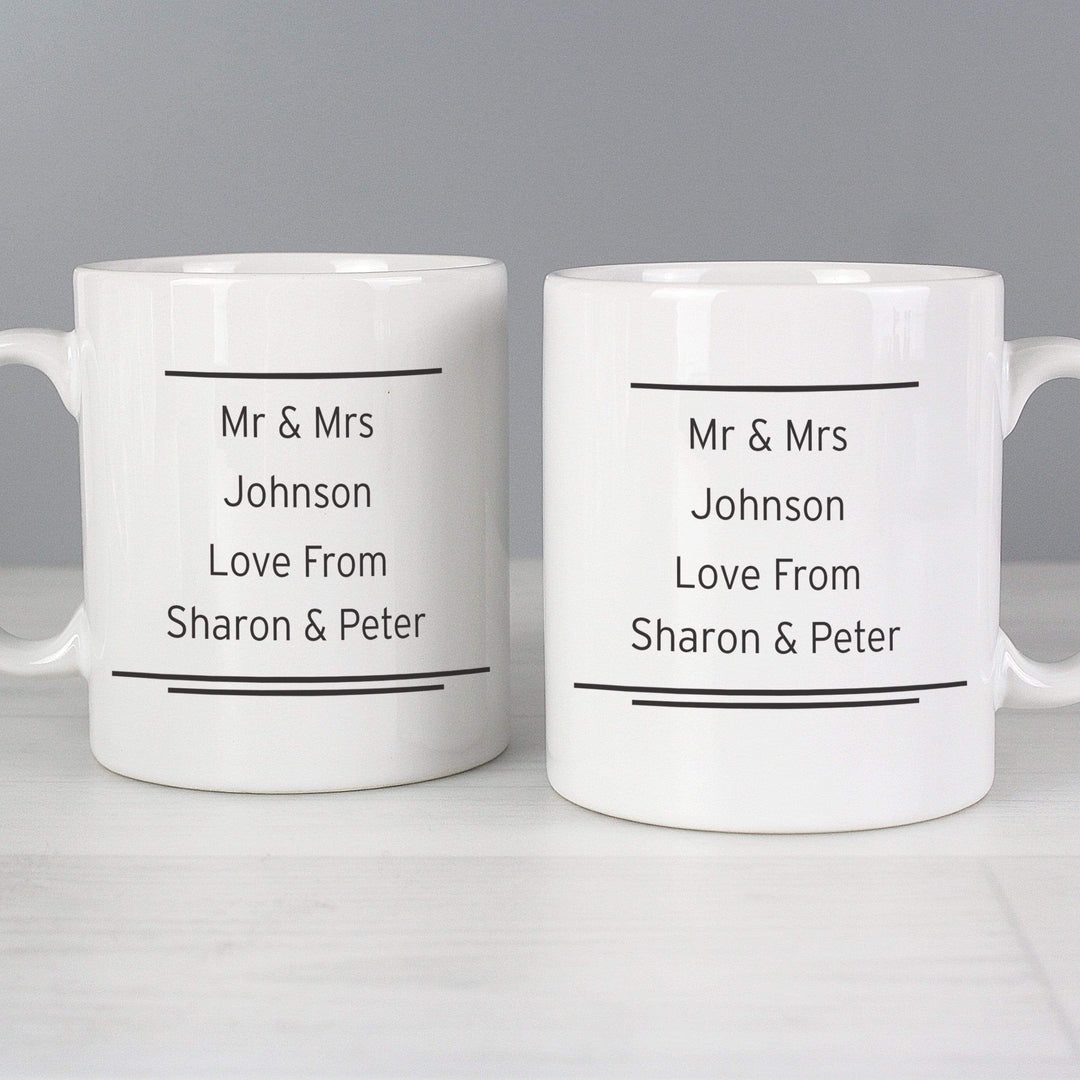 Personalised Memento Mugs Personalised Classic Mr Right/Mrs Always Right Mug Set