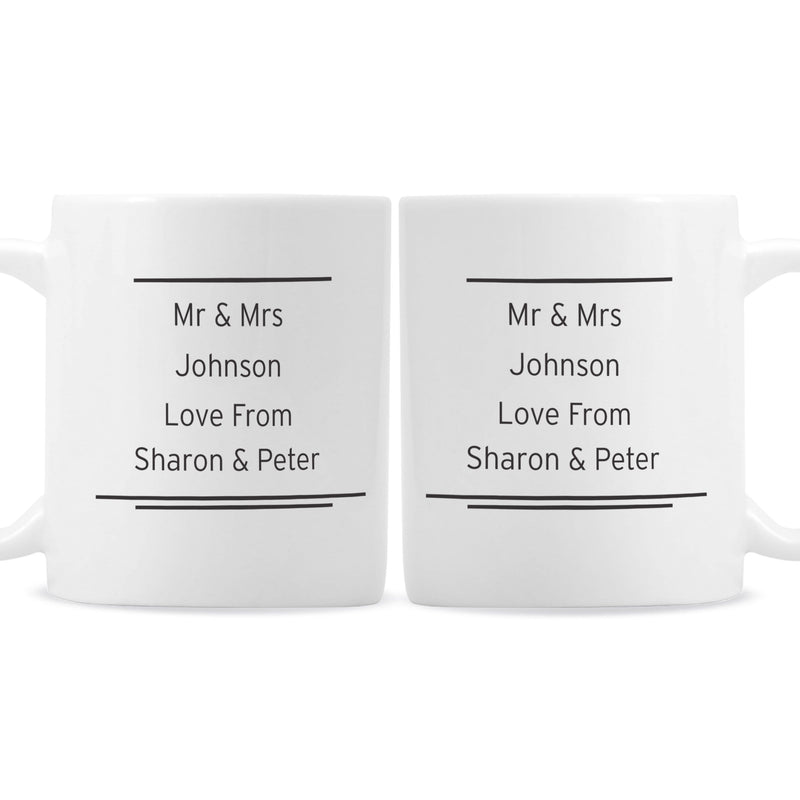 Personalised Memento Mugs Personalised Classic Mr Right/Mrs Always Right Mug Set