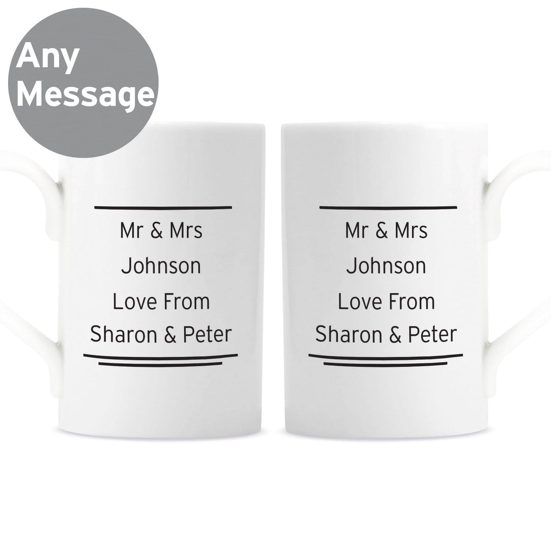 Personalised Memento Mugs Personalised Classic Mr Right/Mrs Always Right Mug Set