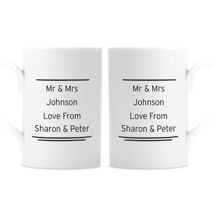Personalised Memento Mugs Personalised Classic Mr Right/Mrs Always Right Mug Set