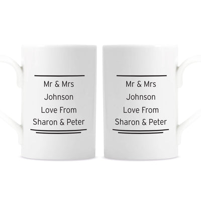 Personalised Memento Mugs Personalised Classic Mr Right/Mrs Always Right Mug Set