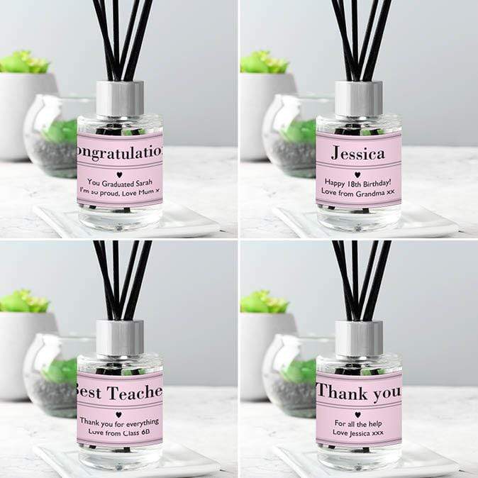 Personalised Memento Candles &amp; Reed Diffusers Personalised Classic Pink Reed Diffuser