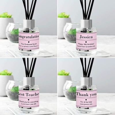 Personalised Memento Candles & Reed Diffusers Personalised Classic Pink Reed Diffuser