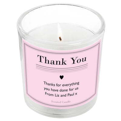 Personalised Memento Candles & Reed Diffusers Personalised Classic Pink Scented Jar Candle