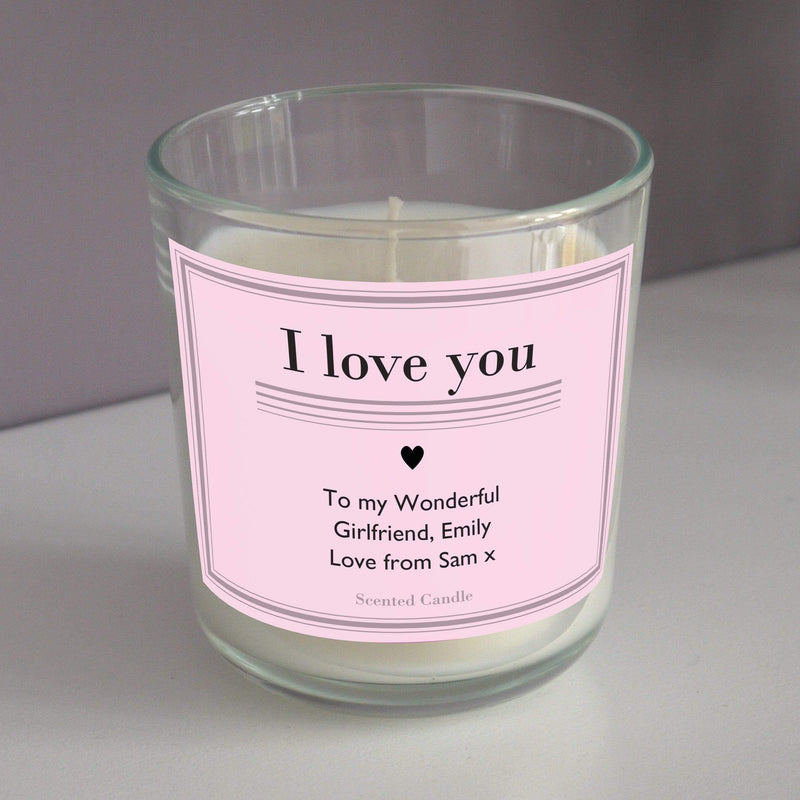 Personalised Memento Candles & Reed Diffusers Personalised Classic Pink Scented Jar Candle