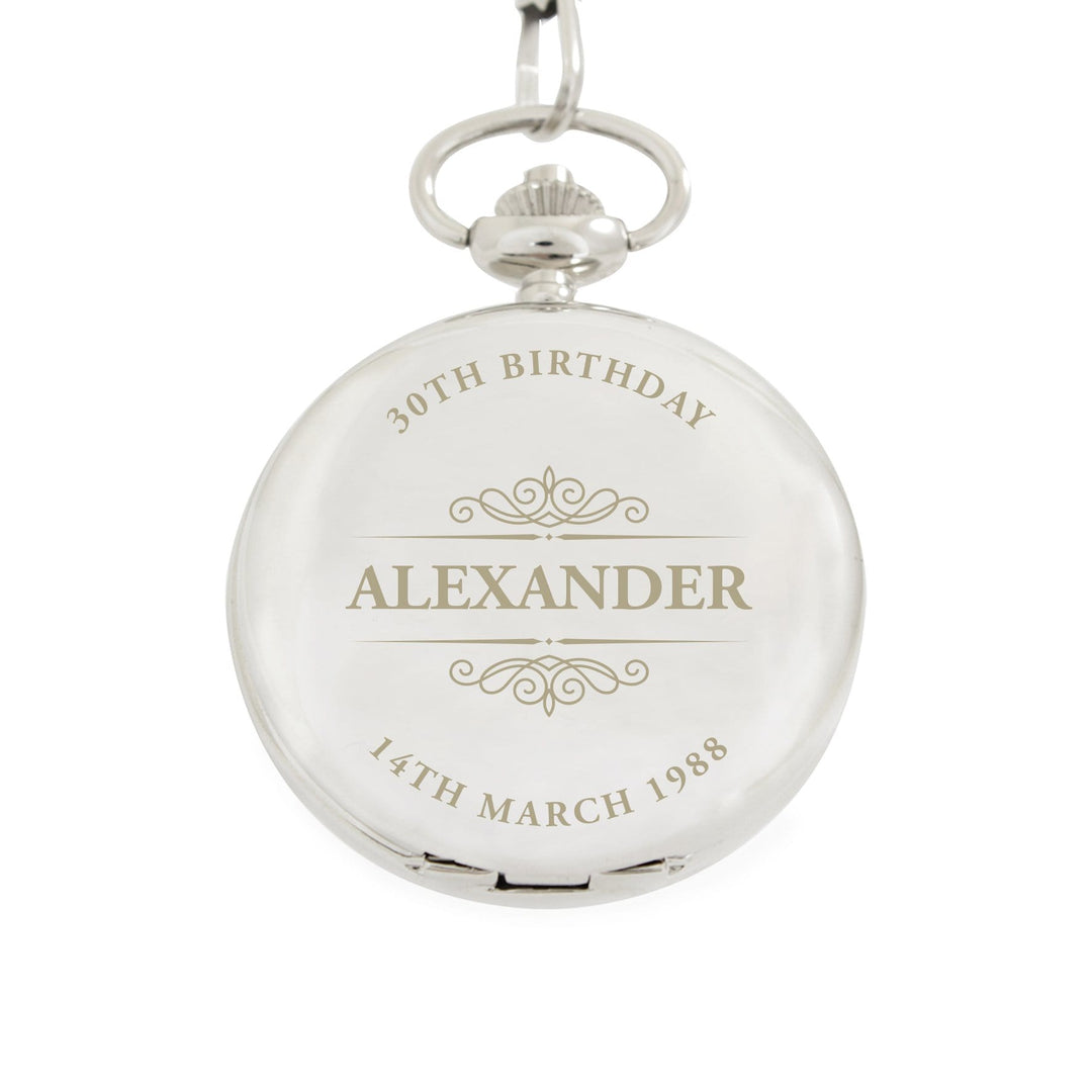 Personalised Memento Clocks &amp; Watches Personalised Classic Pocket Fob Watch