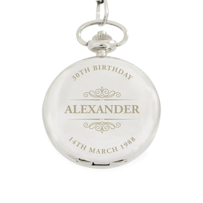 Personalised Memento Clocks & Watches Personalised Classic Pocket Fob Watch