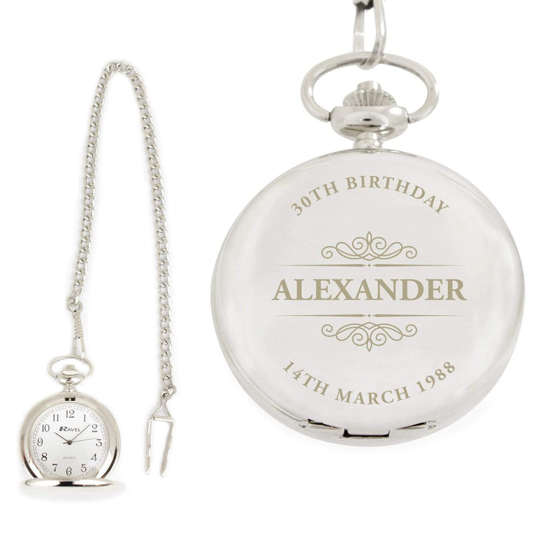 Personalised Memento Clocks & Watches Personalised Classic Pocket Fob Watch
