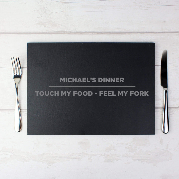Personalised Memento Kitchen, Baking &amp; Dining Gifts Personalised Classic Slate Rectangle Placemat