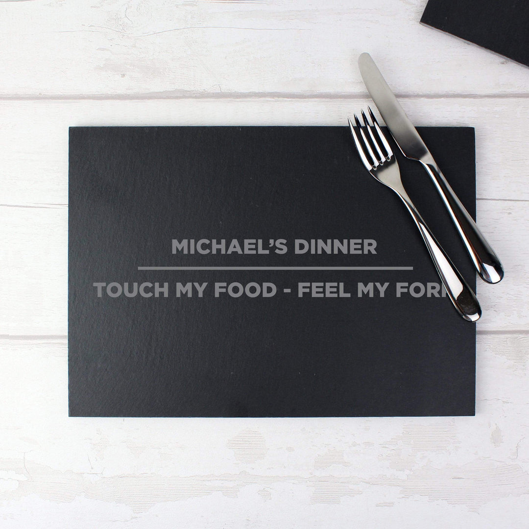 Personalised Memento Kitchen, Baking &amp; Dining Gifts Personalised Classic Slate Rectangle Placemat