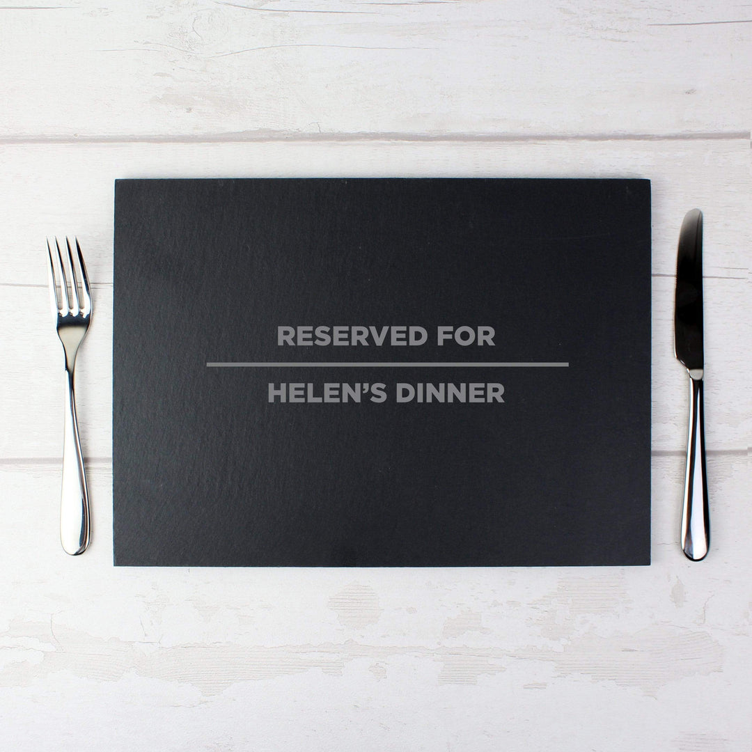 Personalised Memento Kitchen, Baking &amp; Dining Gifts Personalised Classic Slate Rectangle Placemat