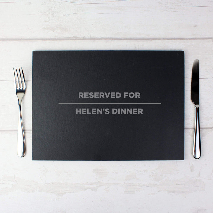 Personalised Memento Kitchen, Baking &amp; Dining Gifts Personalised Classic Slate Rectangle Placemat