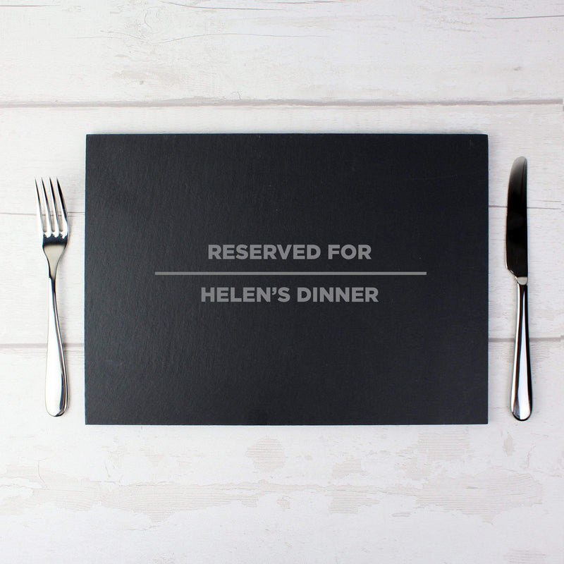 Personalised Memento Kitchen, Baking & Dining Gifts Personalised Classic Slate Rectangle Placemat