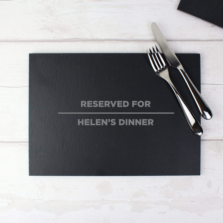 Personalised Memento Kitchen, Baking &amp; Dining Gifts Personalised Classic Slate Rectangle Placemat
