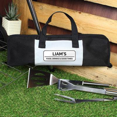 Personalised Memento Kitchen, Baking & Dining Gifts Personalised Classic Stainless Steel BBQ Kit