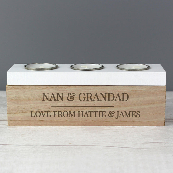 Personalised Memento Personalised Classic Triple Tea Light Box
