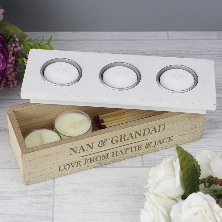 Personalised Memento Personalised Classic Triple Tea Light Box