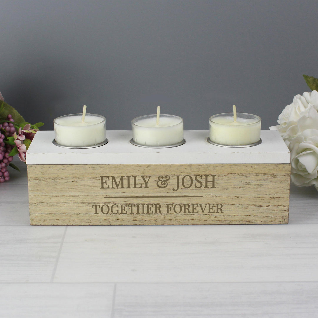 Personalised Memento Personalised Classic Triple Tea Light Box