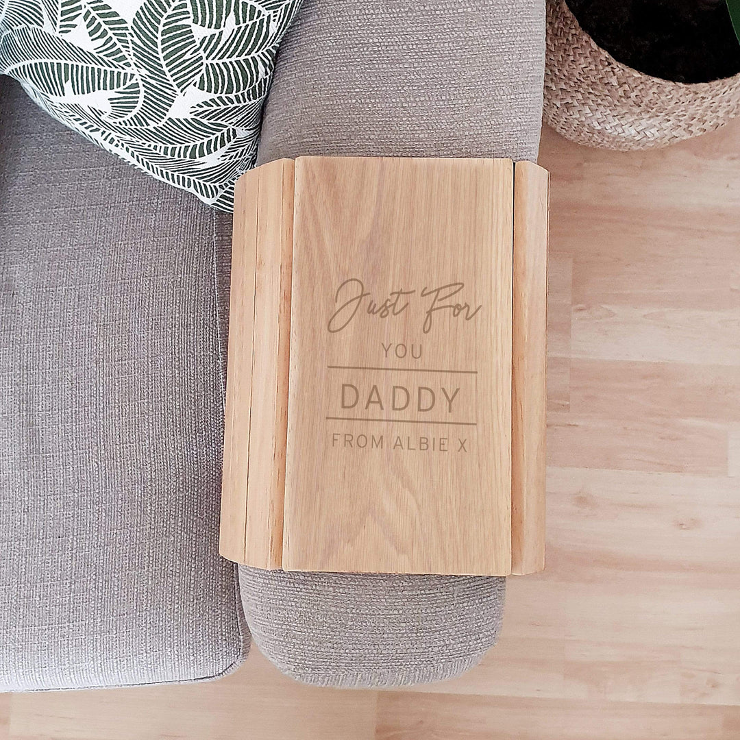 Personalised Memento Wooden Personalised Classic Wooden Sofa Tray