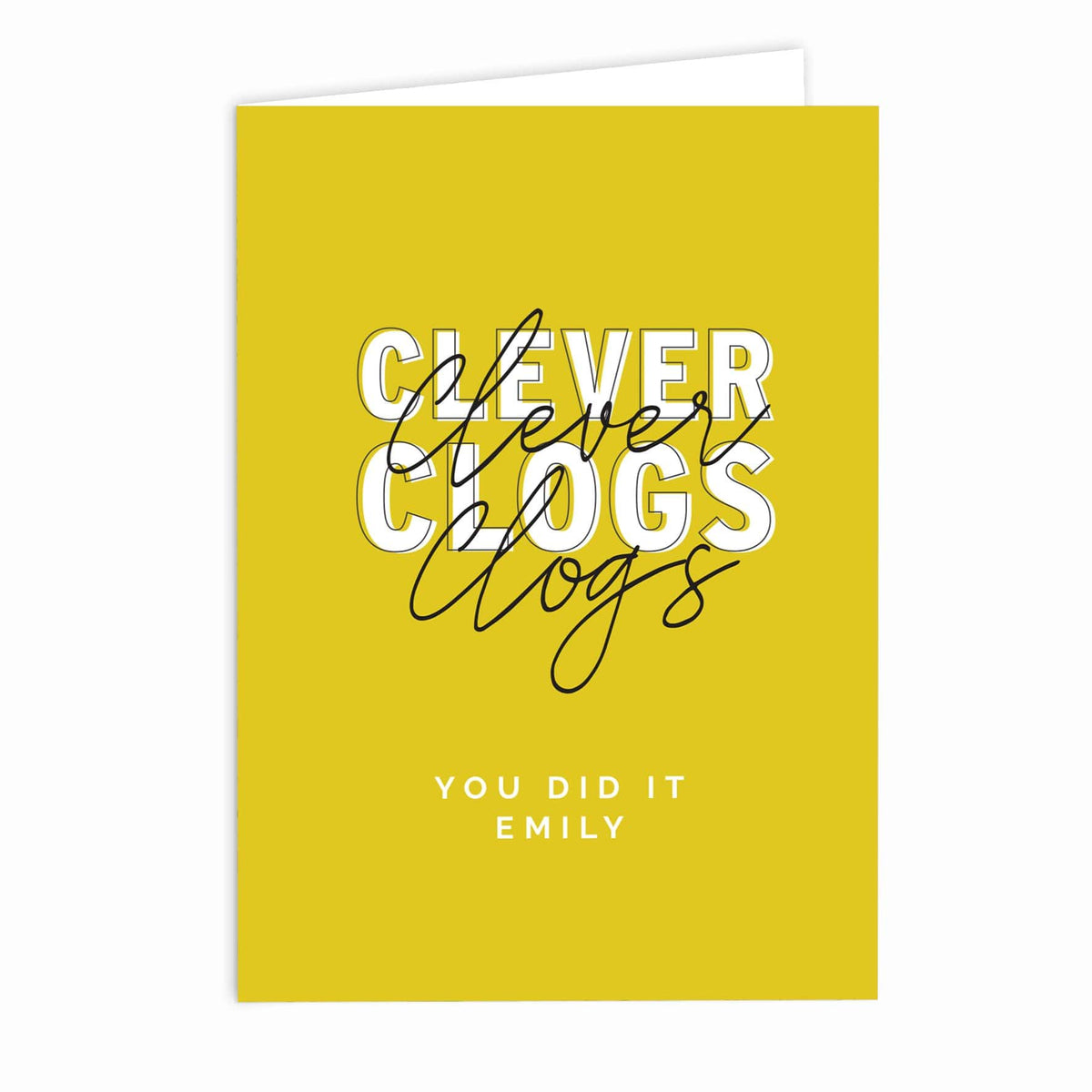 Personalised Memento Greetings Cards Personalised Clever Clogs Card