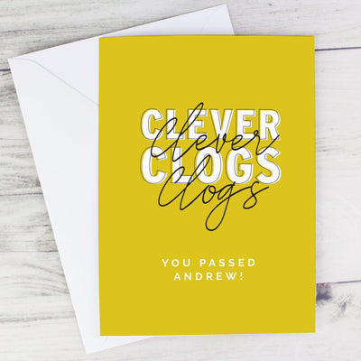 Personalised Memento Greetings Cards Personalised Clever Clogs Card