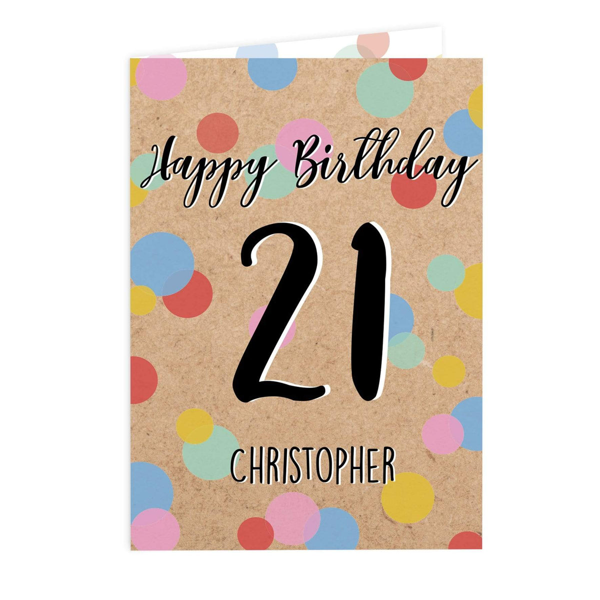 Personalised Memento Greetings Cards Personalised Colour Confetti Birthday Card