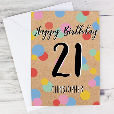 Personalised Memento Greetings Cards Personalised Colour Confetti Birthday Card