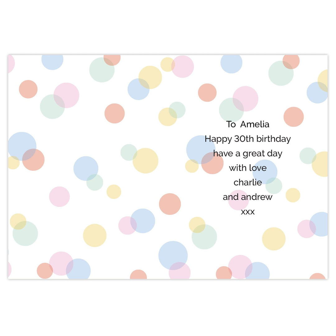 Personalised Memento Greetings Cards Personalised Colour Confetti Birthday Card
