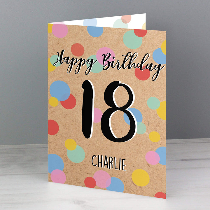 Personalised Memento Greetings Cards Personalised Colour Confetti Birthday Card