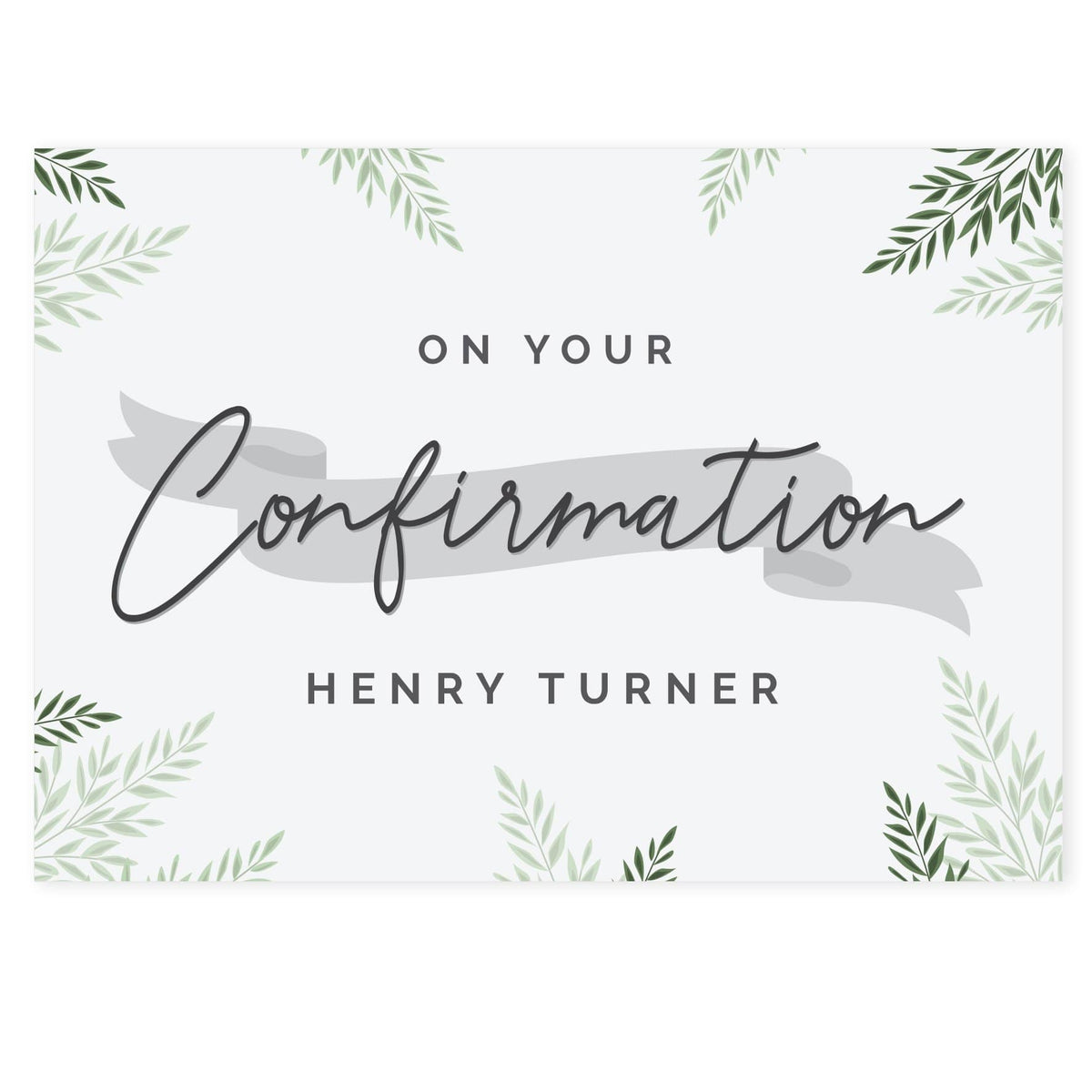 Personalised Memento Greetings Cards Personalised Confirmation Card