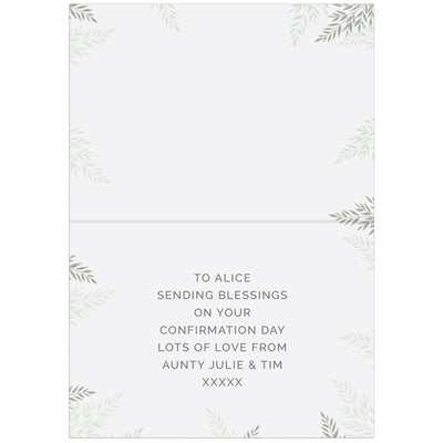 Personalised Memento Greetings Cards Personalised Confirmation Card