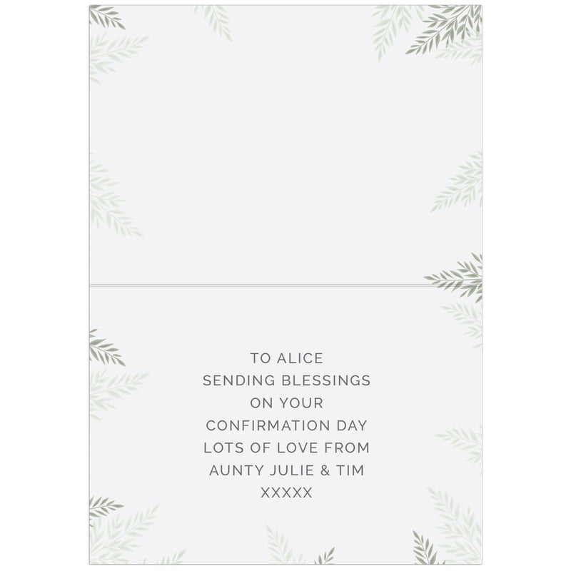 Personalised Memento Greetings Cards Personalised Confirmation Card