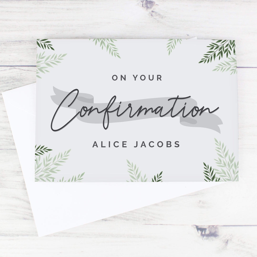 Personalised Memento Greetings Cards Personalised Confirmation Card
