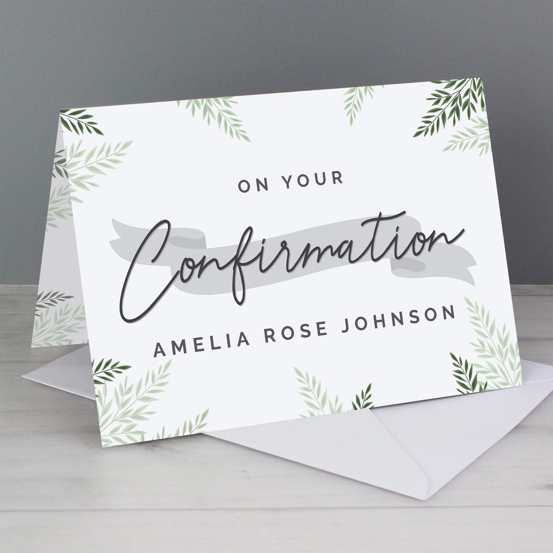 Personalised Memento Greetings Cards Personalised Confirmation Card