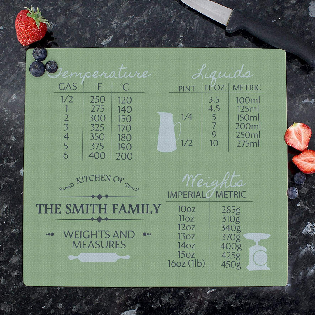 Personalised Memento Kitchen, Baking &amp; Dining Gifts Personalised Conversions Glass Chopping Board/Worktop Saver