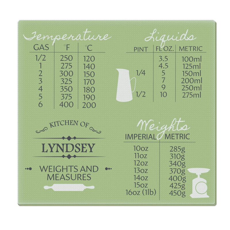 Personalised Memento Kitchen, Baking & Dining Gifts Personalised Conversions Glass Chopping Board/Worktop Saver