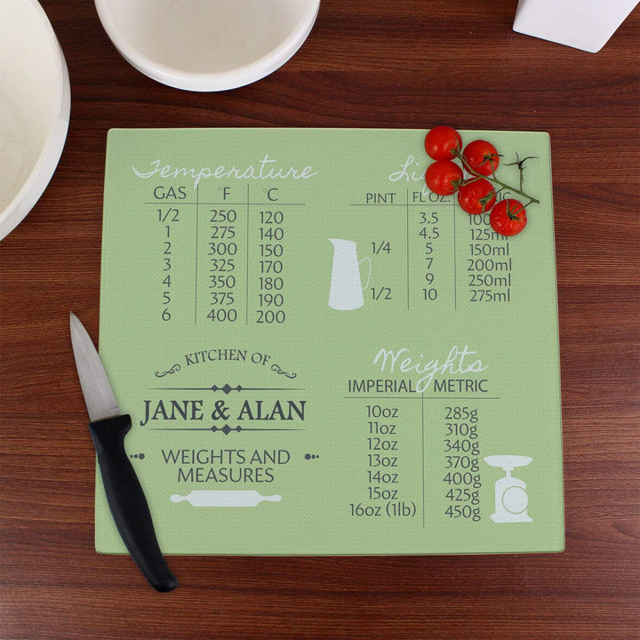 Personalised Memento Kitchen, Baking &amp; Dining Gifts Personalised Conversions Glass Chopping Board/Worktop Saver