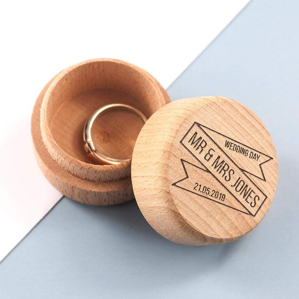 Treat Personalised Couple's Wedding Ring Box