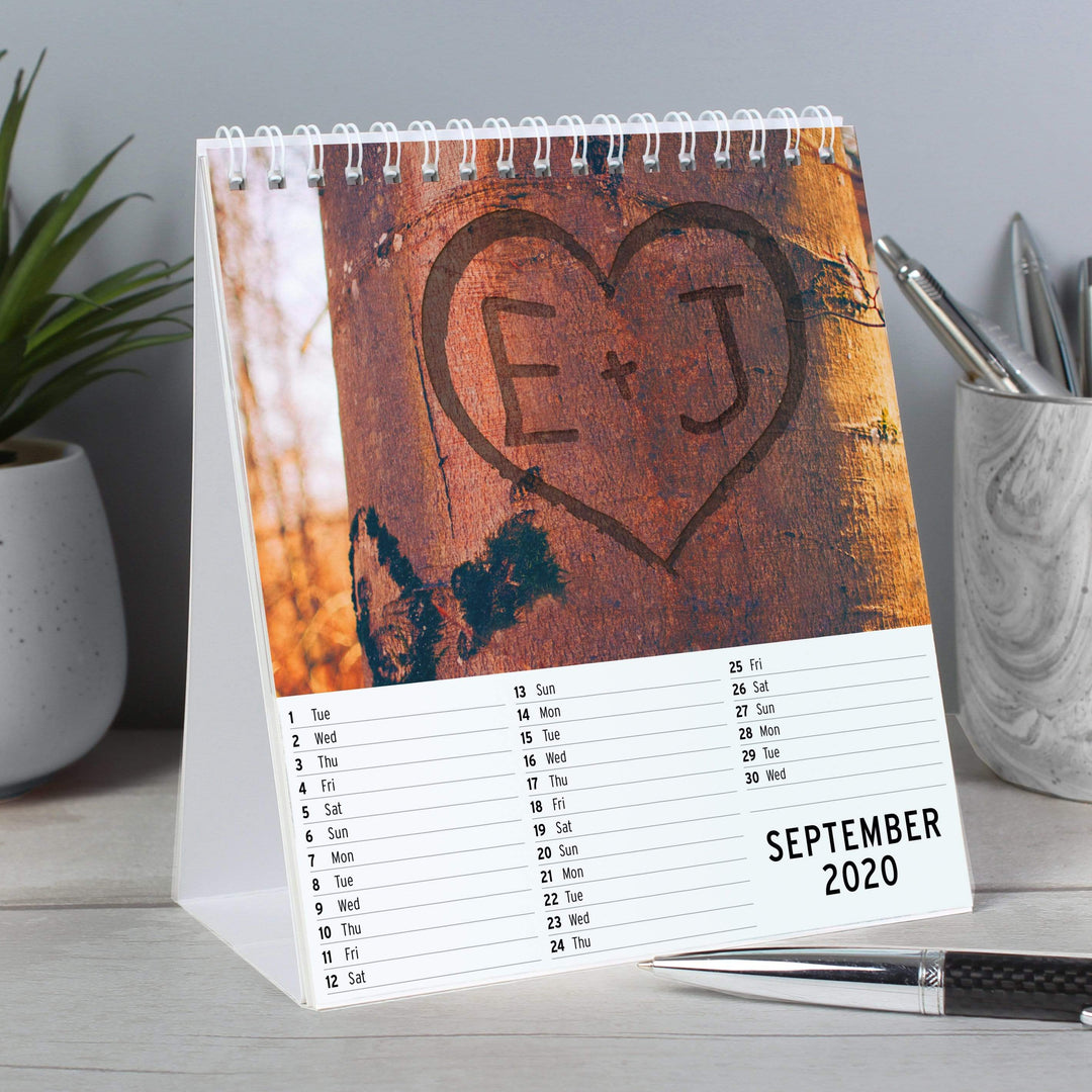 Personalised Memento Stationery &amp; Pens Personalised Couples Desk Calendar