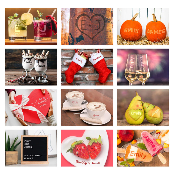 Personalised Memento Stationery &amp; Pens Personalised Couples Desk Calendar