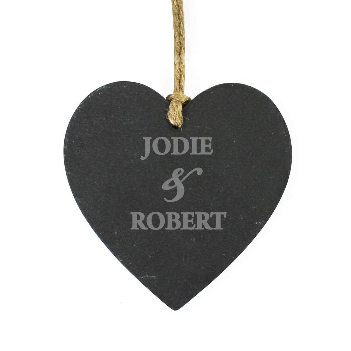 Personalised Memento Slate Personalised Couples Slate Heart Decoration